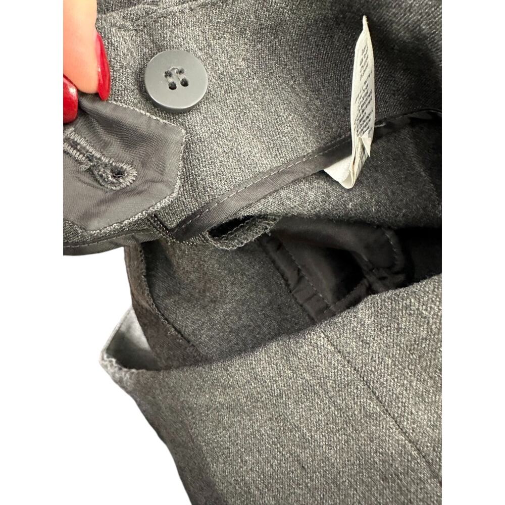 Talbots Charcoal Gray Heather Flat Front Slacks Pants Women's Size 14 - Picture 5 of 6